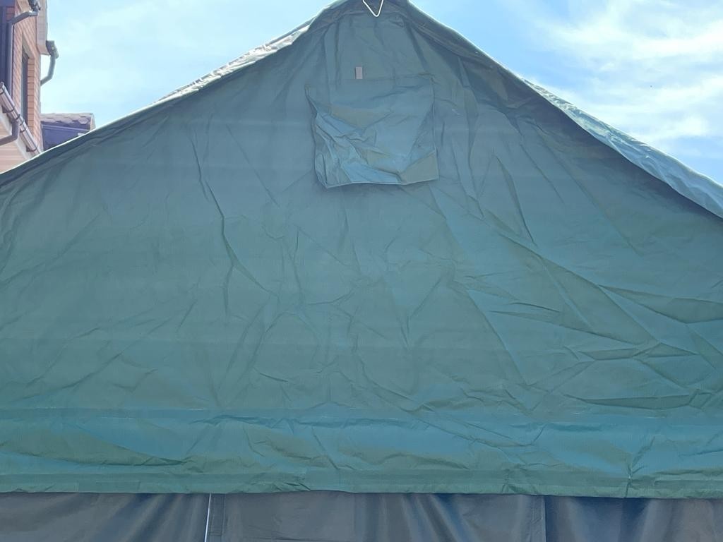 Палатка Каркасная утепленная зеленого цвета 5х4