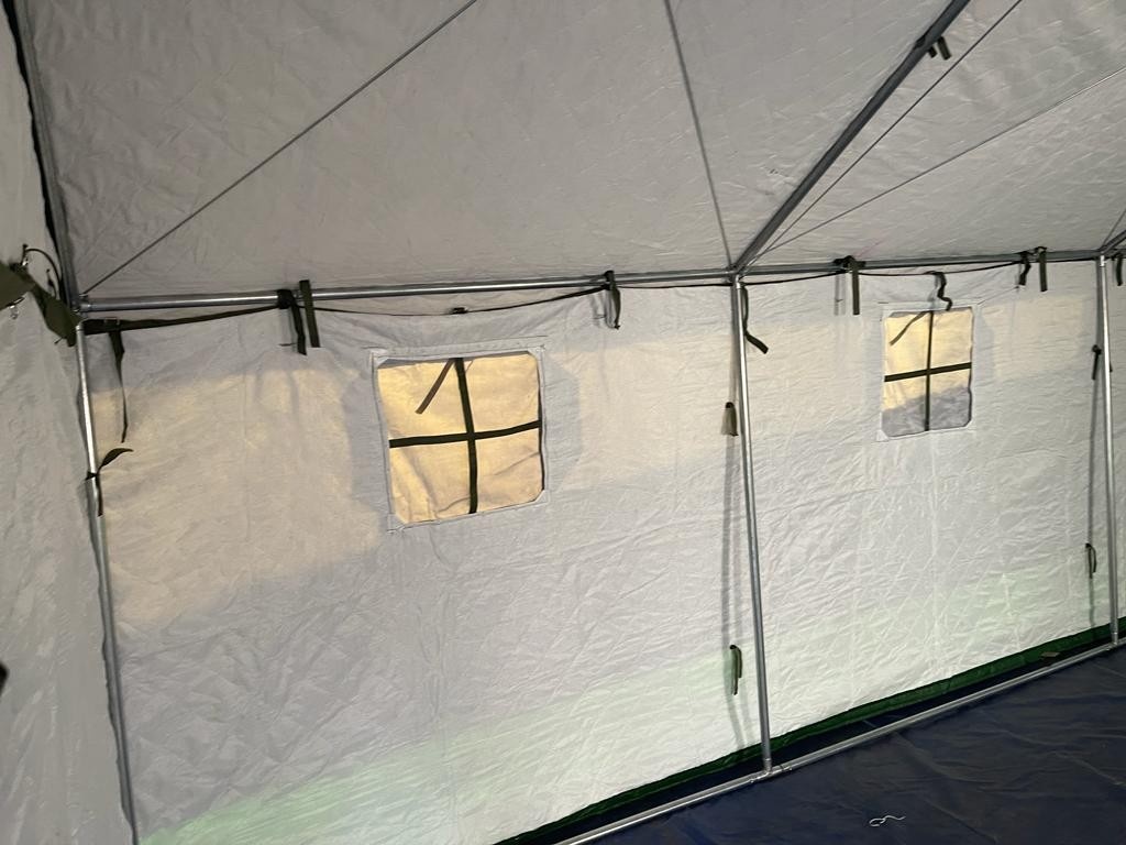 Палатка Каркасная утепленная зеленого цвета 5х4