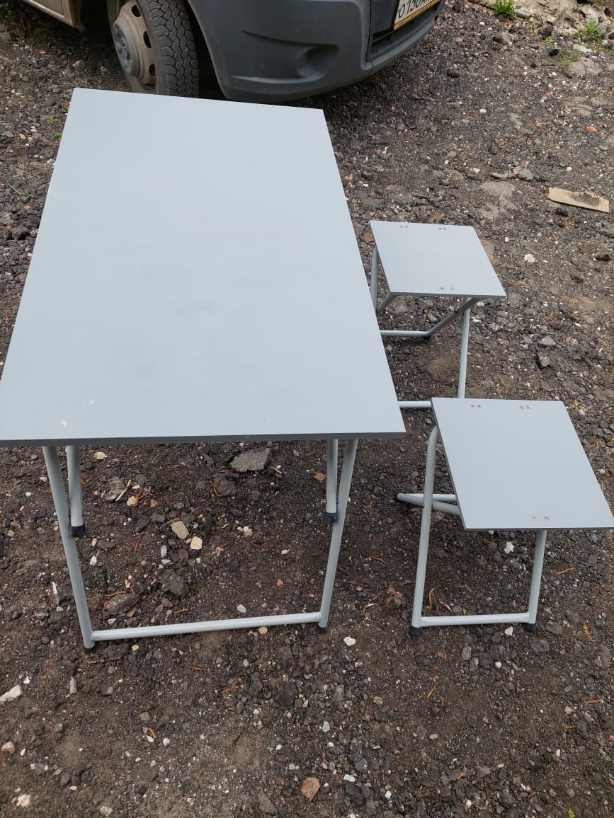 Стол армейский со стульями Стол армейский со стульями